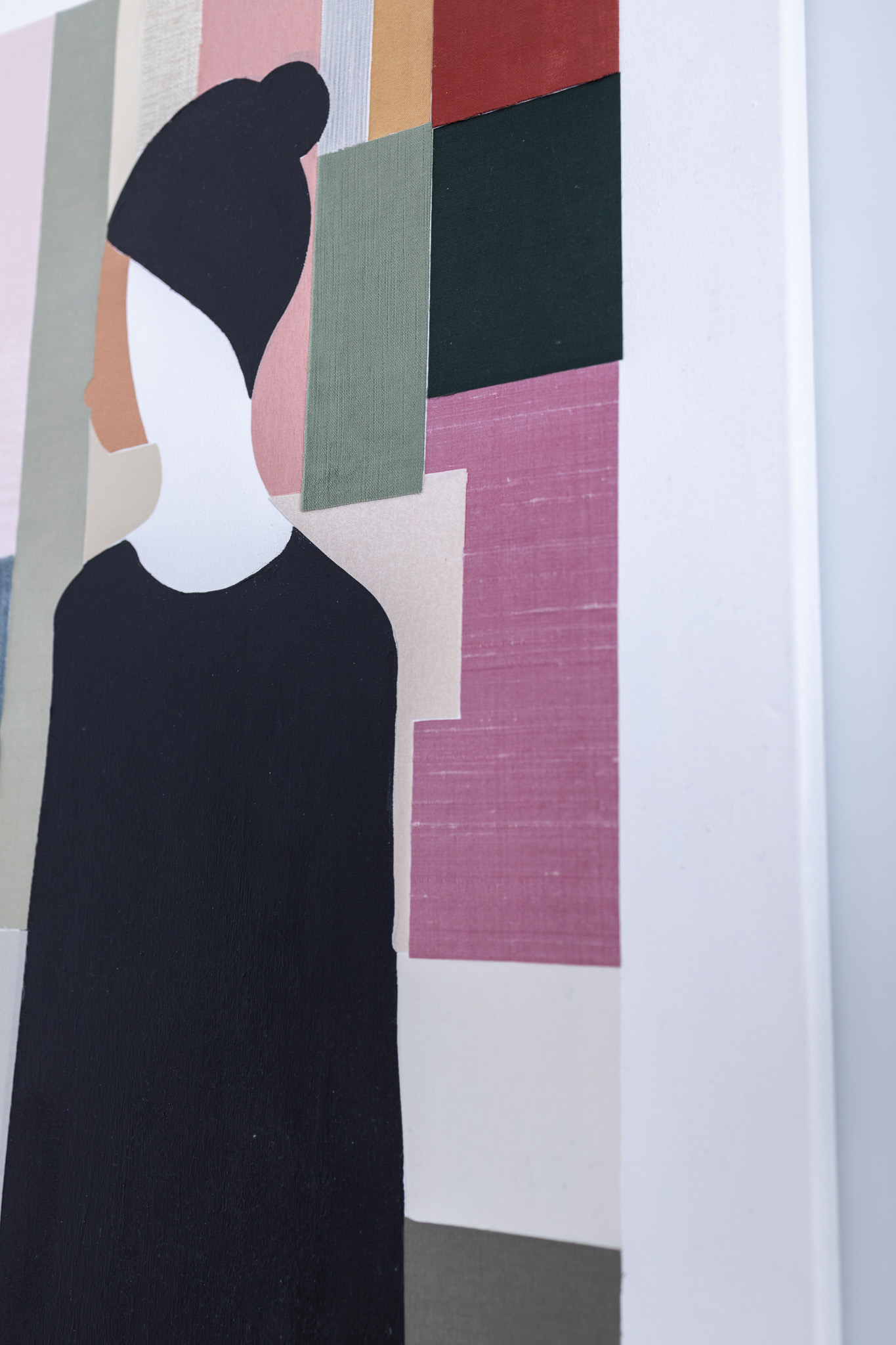 Between Thoughts- geometric textile artwork by Elena Kamphuis