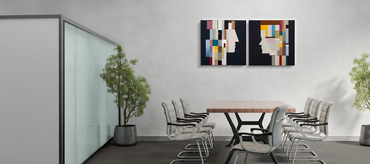 sustainable wall art in office meeting room-  Elena Kamphuis