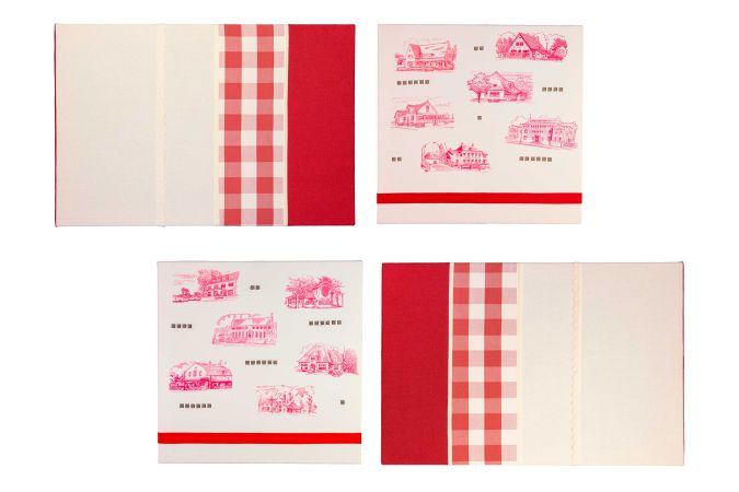 Modulaire wandpanelen van textiel, variatie 2