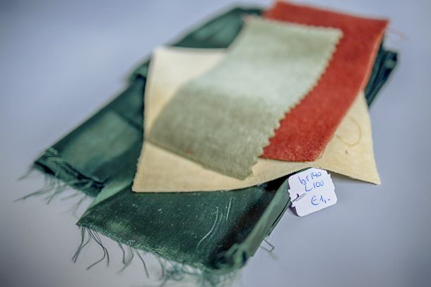 Upcycled textile materials for textile artwork
