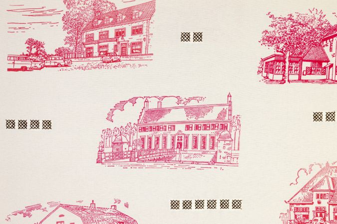 Wandpaneel op basis van historische textiel-upcycling met sublimatieprint